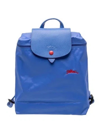 Pre-owned Longchamp Nylon Backpack In Blue