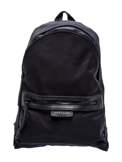 Pre-owned Longchamp Nylon Backpack In Blue