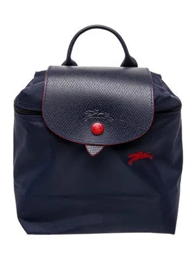 Pre-owned Longchamp Nylon Backpack In Blue
