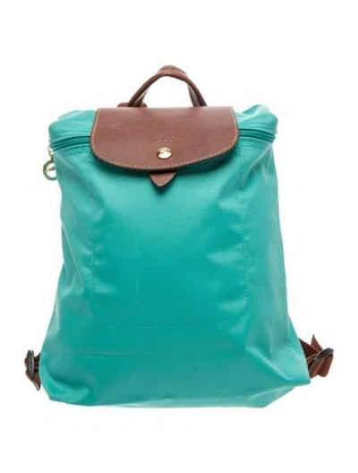 Pre-owned Longchamp Nylon Backpack In Blue