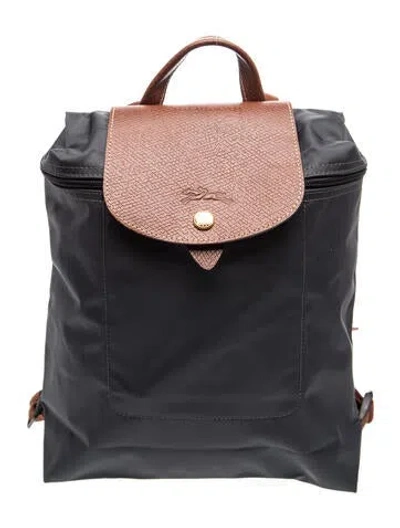 Pre-owned Longchamp Nylon Backpack In Blue
