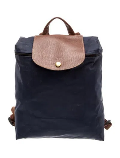 Pre-owned Longchamp Nylon Backpack In Blue