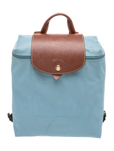 Pre-owned Longchamp Nylon Backpack In Blue