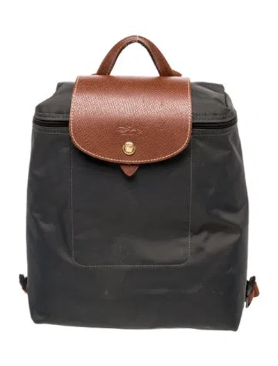 Pre-owned Longchamp Nylon Backpack In Gray