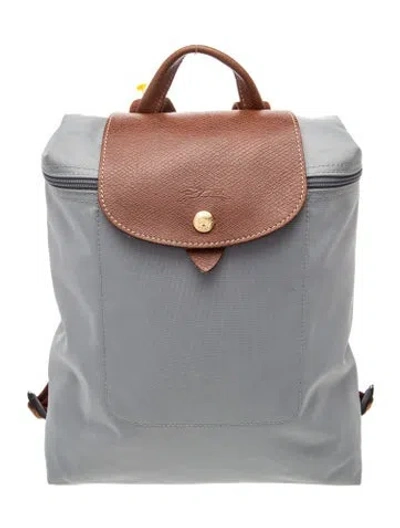 Pre-owned Longchamp Nylon Backpack In Gray