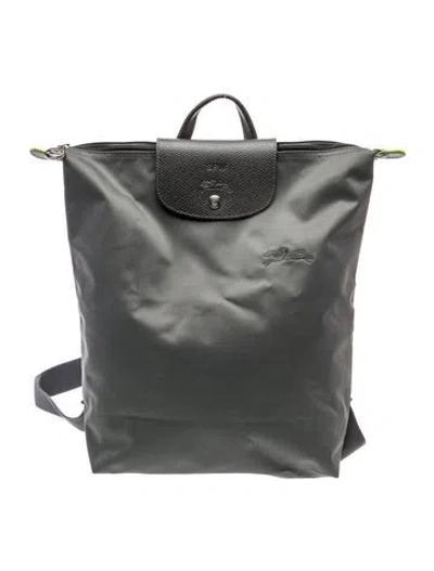 Pre-owned Longchamp Nylon Backpack In Gray