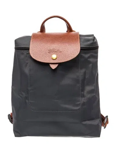 Pre-owned Longchamp Nylon Backpack In Grey