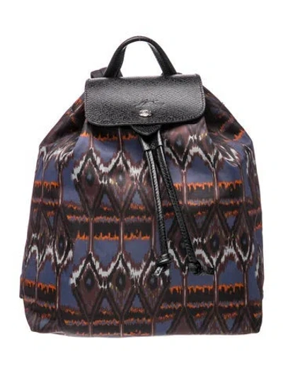 Pre-owned Longchamp Nylon Backpack In Grey
