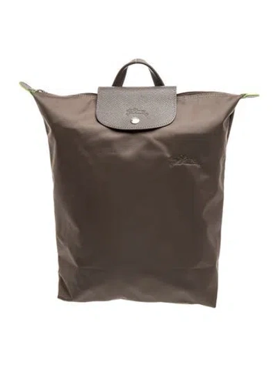 Pre-owned Longchamp Nylon Backpack In Grey