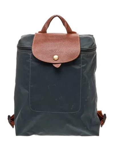 Pre-owned Longchamp Nylon Backpack In Grey