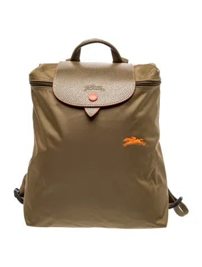 Pre-owned Longchamp Nylon Backpack In Neutral