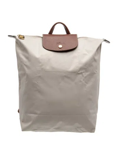 Pre-owned Longchamp Nylon Backpack In Neutrals