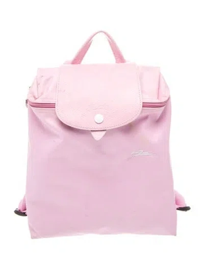 Pre-owned Longchamp Nylon Backpack In Pink
