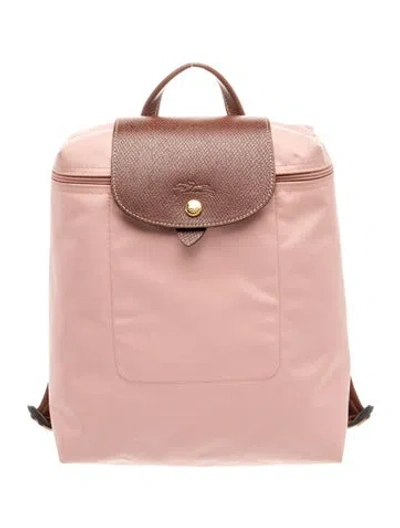 Pre-owned Longchamp Nylon Backpack In Pink