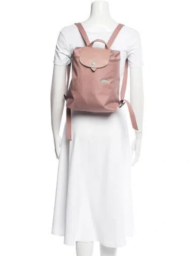 Pre-owned Longchamp Nylon Backpack In Pink