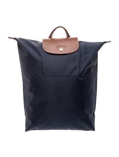 Pre-owned Longchamp Nylon Backpack In Purple