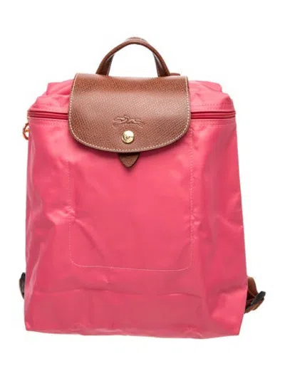 Pre-owned Longchamp Nylon Backpack In Red