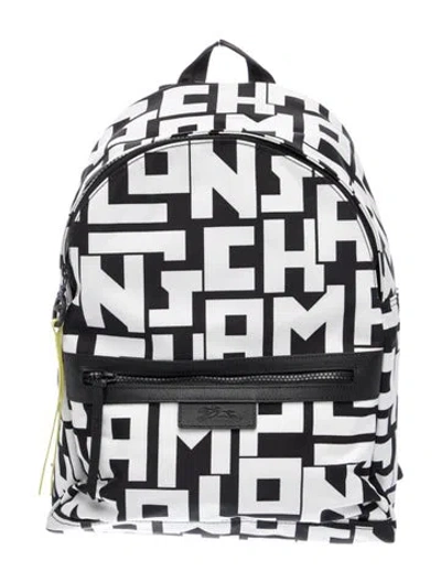 Pre-owned Longchamp Nylon Backpack In White