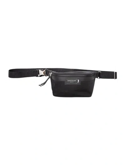 Pre-owned Longchamp Nylon Belt Bag In Black