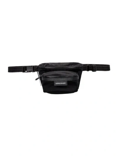 Pre-owned Longchamp Nylon Belt Bag In Black
