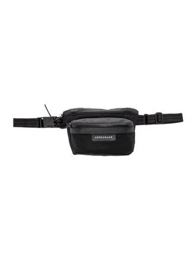 Pre-owned Longchamp Nylon Belt Bag In Black
