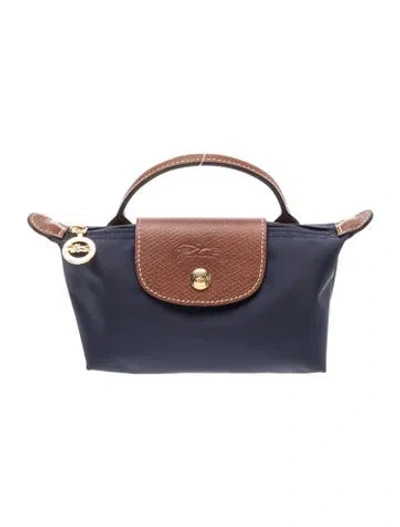 Pre-owned Longchamp Nylon Belt Bag In Blue