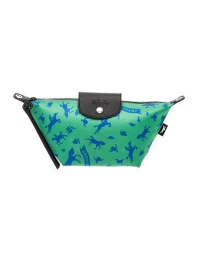 Pre-owned Longchamp Nylon Belt Bag In Green