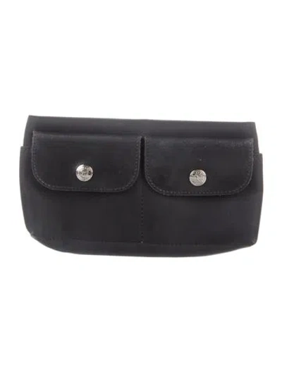 Pre-owned Longchamp Nylon Cosmetic Bag In Black