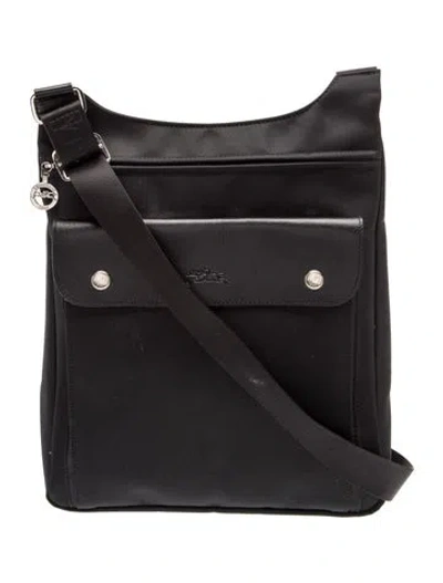 Pre-owned Longchamp Nylon Crossbody Bag In Black