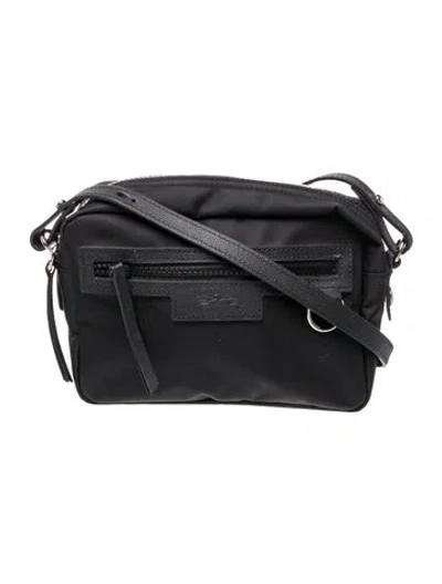 Pre-owned Longchamp Nylon Crossbody Bag In Black