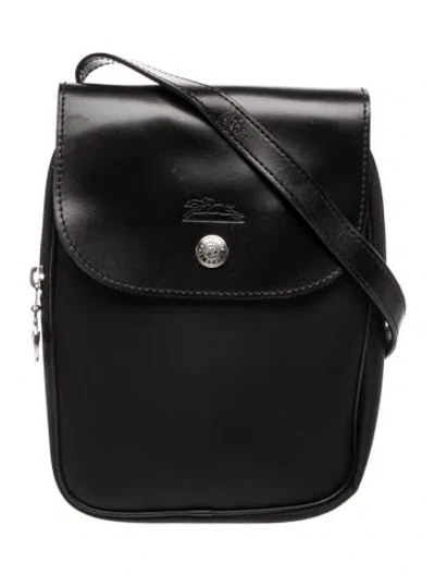 Pre-owned Longchamp Nylon Crossbody Bag In Black