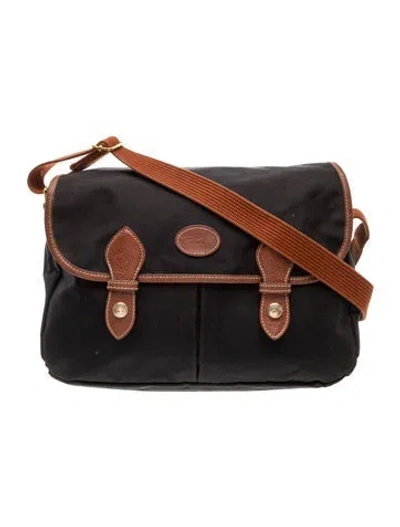Pre-owned Longchamp Nylon Crossbody Bag In Black