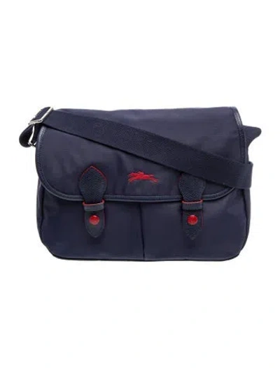 Pre-owned Longchamp Nylon Crossbody Bag In Blue