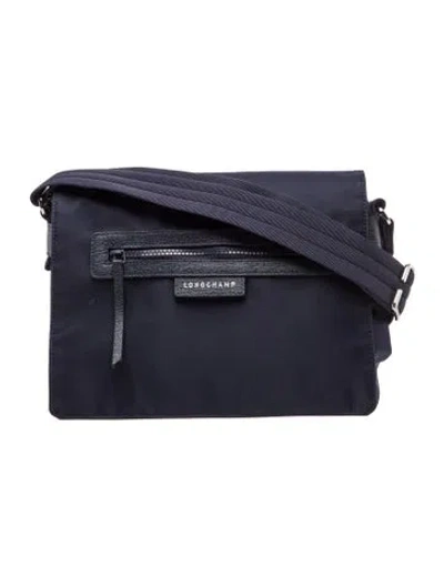 Pre-owned Longchamp Nylon Crossbody Bag In Blue