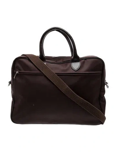 Pre-owned Longchamp Nylon Crossbody Bag In Brown