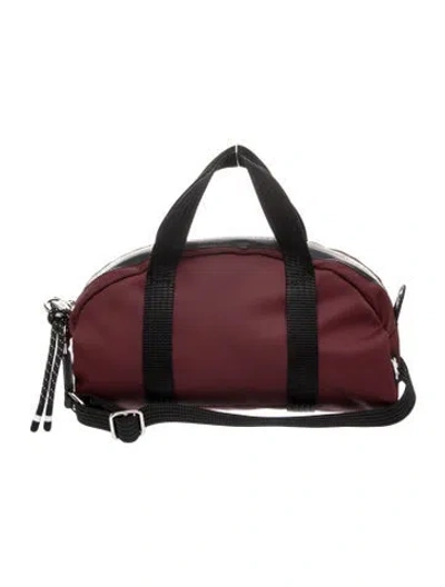 Pre-owned Longchamp Nylon Crossbody Bag In Burgundy