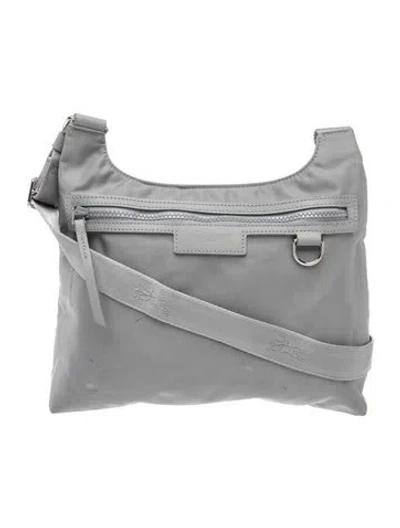 Pre-owned Longchamp Nylon Crossbody Bag In Grey