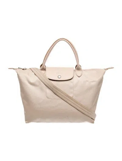 Pre-owned Longchamp Nylon Crossbody Bag In Neutrals