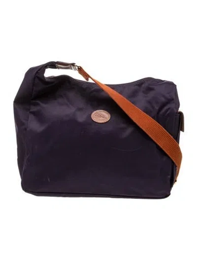 Pre-owned Longchamp Nylon Crossbody Bag In Purple