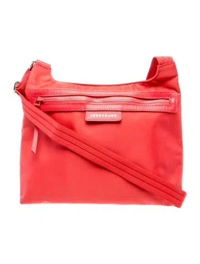 Pre-owned Longchamp Nylon Crossbody Bag In Red