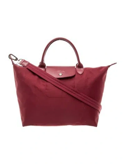 Pre-owned Longchamp Nylon Crossbody Bag In Red
