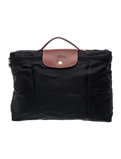 Pre-owned Longchamp Nylon Docs In Black