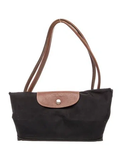 Pre-owned Longchamp Nylon Evening Bag In Black