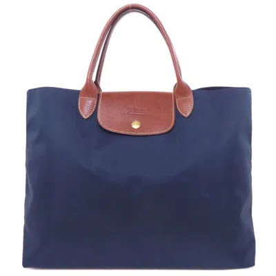 Pre-owned Longchamp Nylon Handbag () In Blue