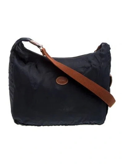 Pre-owned Longchamp Nylon Hobo In Blue