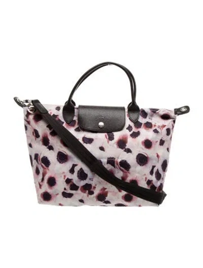 Pre-owned Longchamp Nylon Hobo In Pink