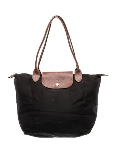 Pre-owned Longchamp Nylon Le Pilage In Black