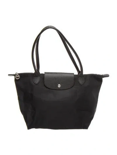 Pre-owned Longchamp Nylon Le Pliage In Black