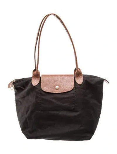 Pre-owned Longchamp Nylon Le Pliage In Black