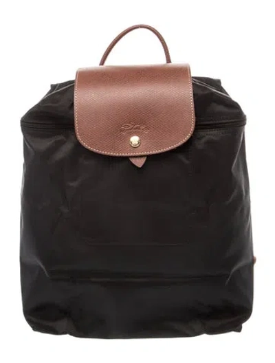 Pre-owned Longchamp Nylon Le Pliage In Black